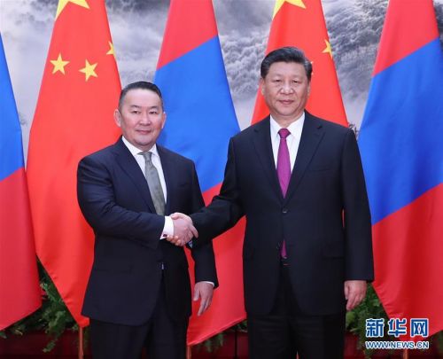 （时政）（3）习近平同蒙古国总统巴特图勒嘎举行会谈